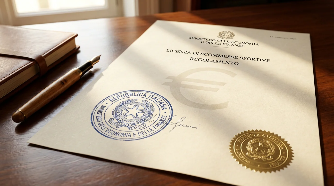 Documento ufficiale con logo ADM su una scrivania illuminata