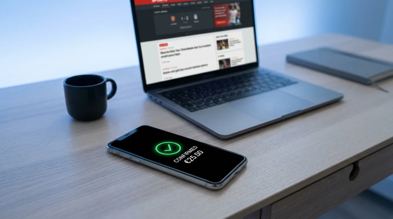 Smartphone con schermata di pagamento e simbolo euro su sfondo blu